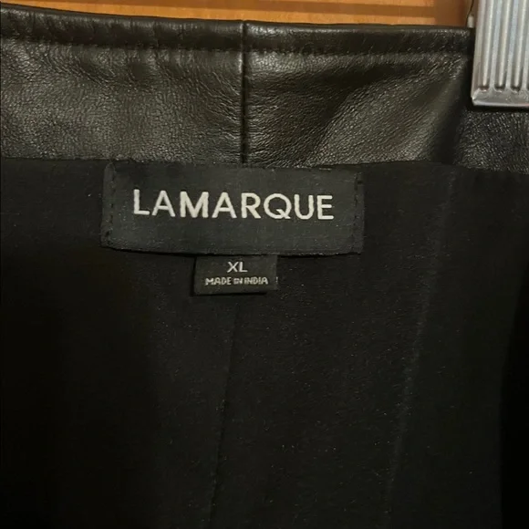 Lamarque Black Leather Trousers - Picture 2 of 6